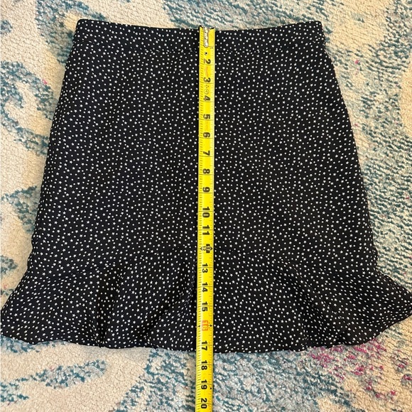 J. Crew Printed Star Black & White Ruffled Mini Skirt - Picture 5 of 10